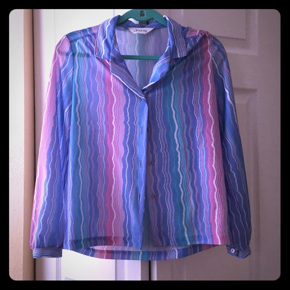 devon Tops - Vintage blouse Pastel colors